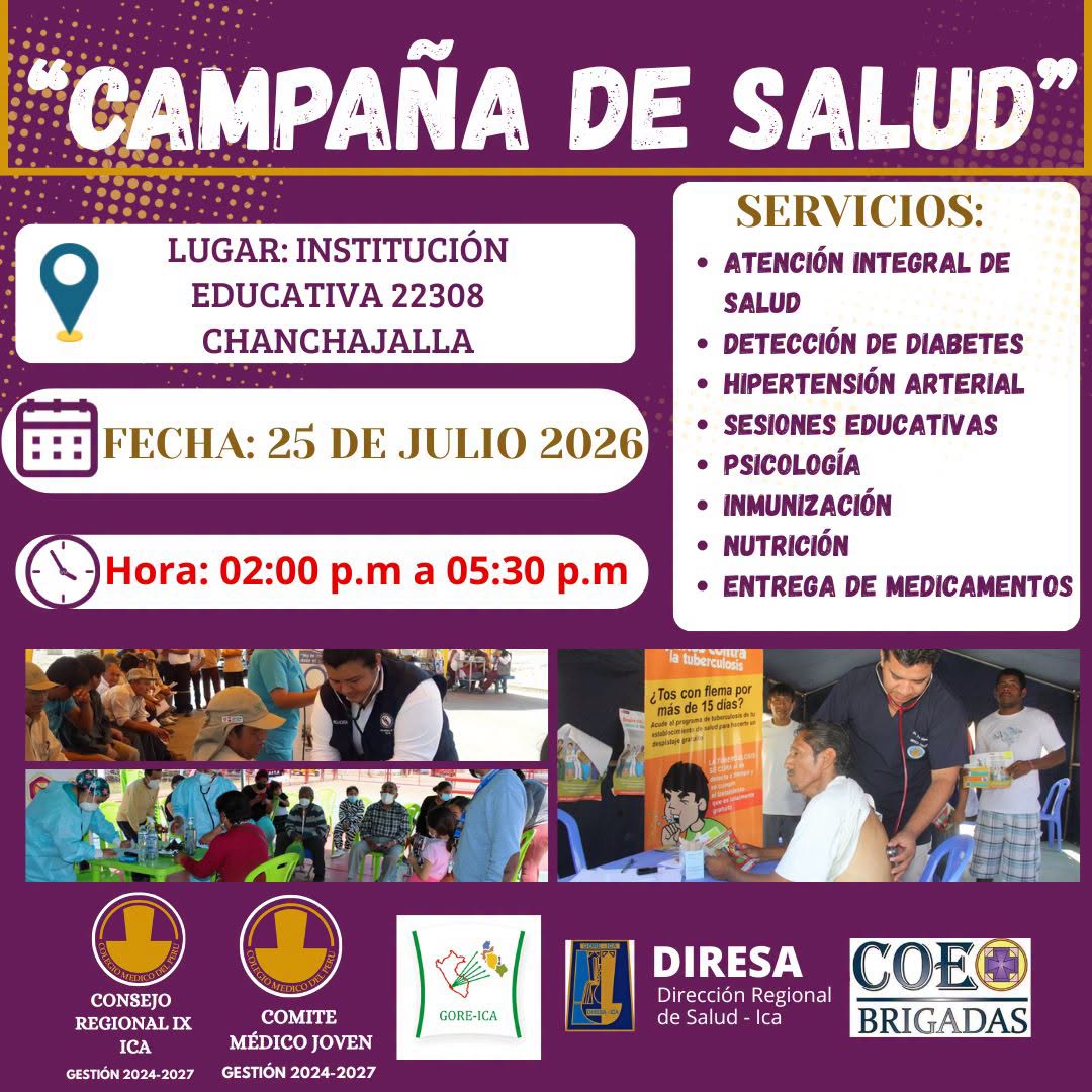 Campaña de Salud -  INSTITUCIÓN EDUCATIVA 22308 - CHANCHAJALLA
